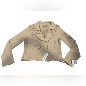 NWT Blank NYC Tan/Mesh Moto Jacket size S